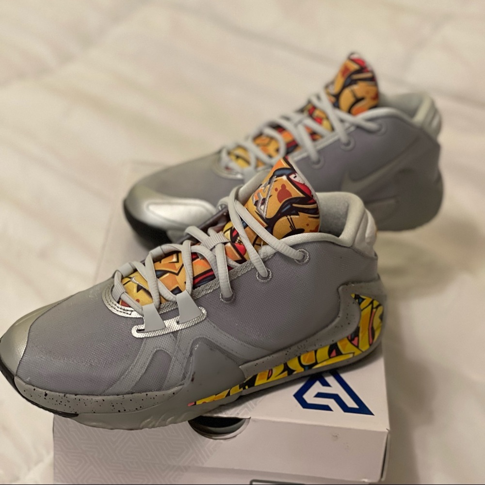 Nike Greek Freak (Graffiti) size 6y or womens 8